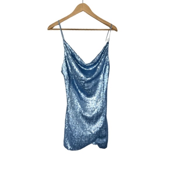 Urban Outfitters Blue Sequin Mini Dress - Picture 4 of 6